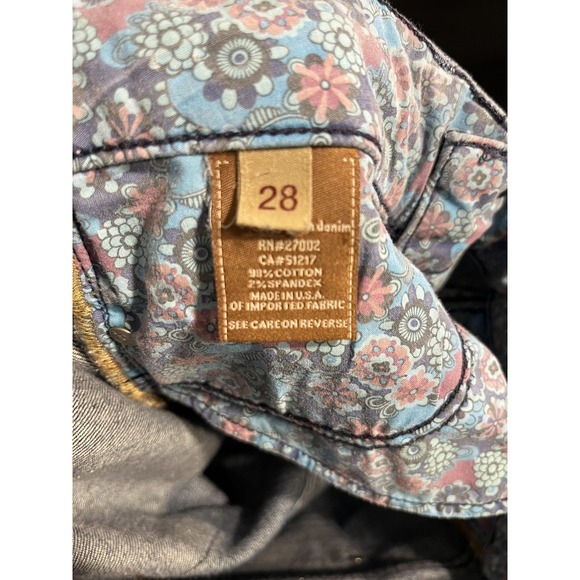 Paige Premium Denim Jeans Womens 28 Blue Dark Wash Sydell Skinny Distressed USA - Picture 5 of 11